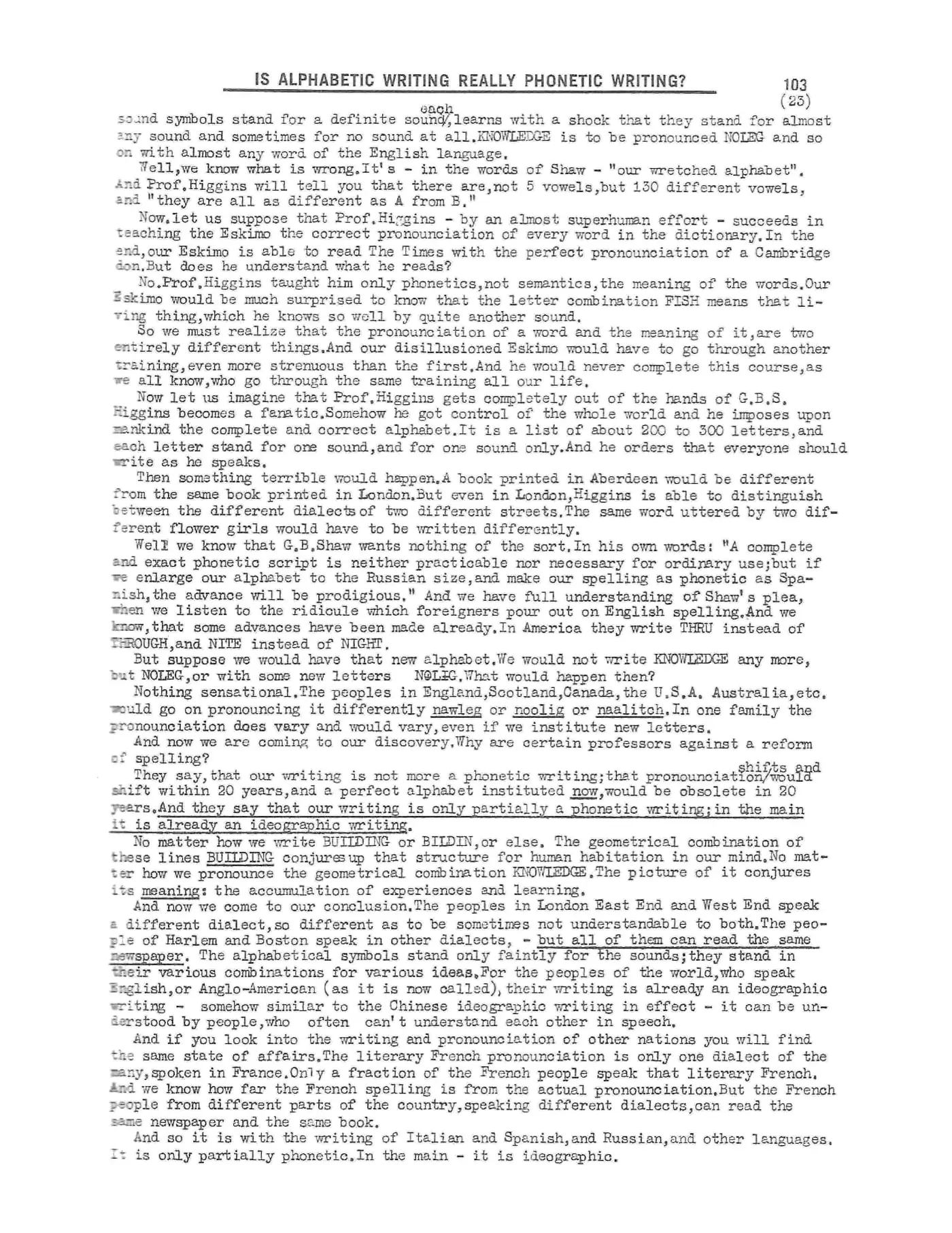 Scanned p. 103 of Semantography
