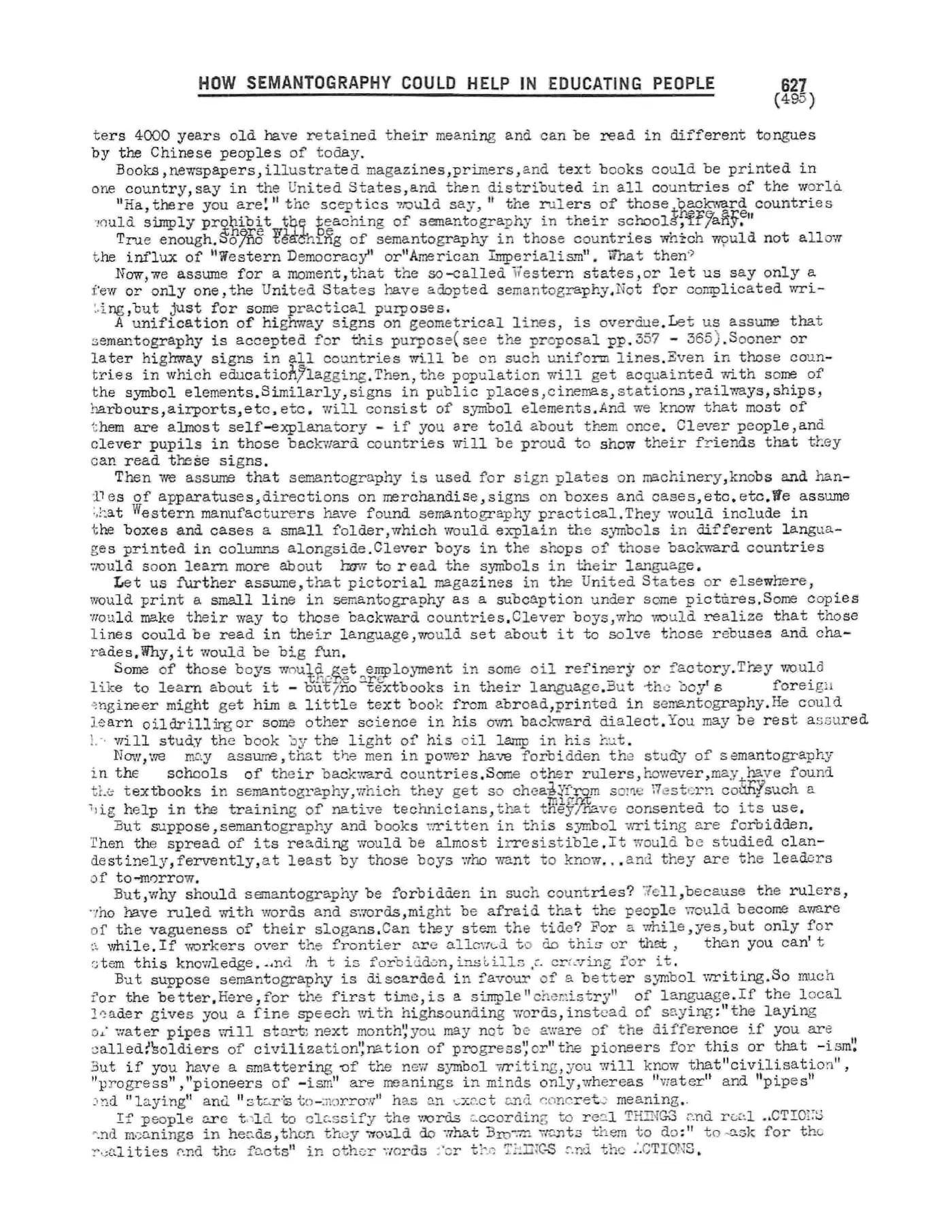Scanned p. 627 of Semantography